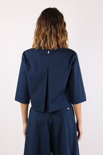 Camicia Taschine Cotone Tecnico Navy Blue - 4