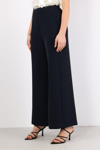 Pantalone Palazzo Fluido Blu - 3