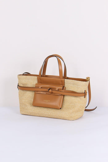 Belty Shopping Mini Rafia Naturale/cuoio - 2