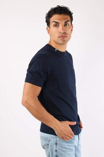 Maglia Girocollo M/m Filo Navy Blue - 7