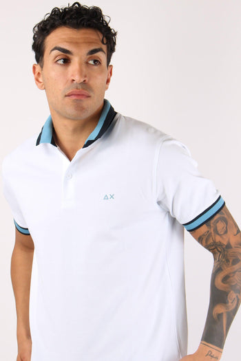 Polo Collo Bicolor Bianco - 7