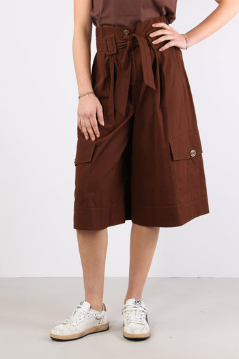 Patricia Bermuda Cotone Marrone - 2
