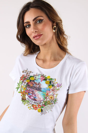 T-shirt Slim Fantasia Bianco/resort - 8