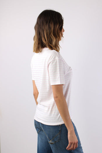 T-shirt Riga Logo Bianco/rosa - 6