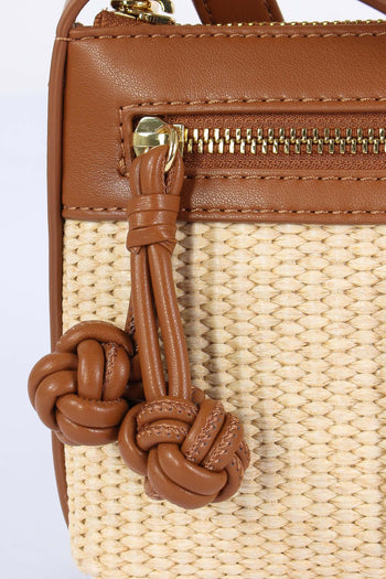Pochette Mini Paglia Cuoio - 9