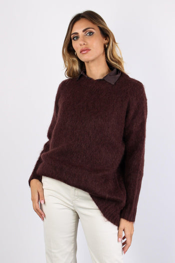 Maglia Over Mohair Cioccolato - 5