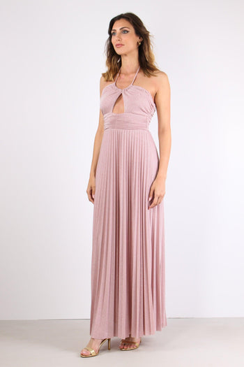 Abito Lurex Oblo Plisse Rosa - 3