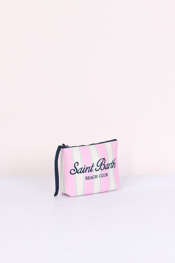 Aline Pochette Righe Rosa - 5