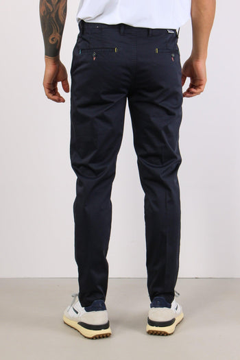 Pantalone Chino Rasatello Blu - 5