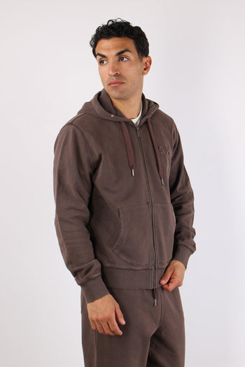 Felpa Full Zip Delavee Marrone - 4