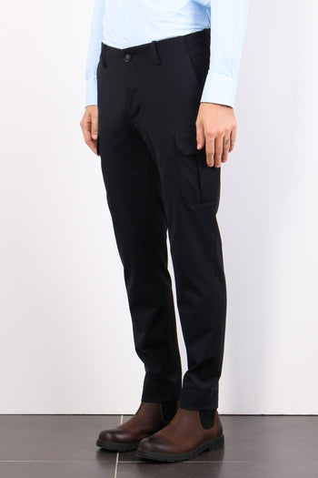 Pantalone Cargo Tessuto Tecnic Blue/black - 5