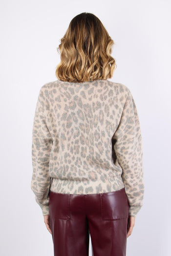 Maglia Misto Alpaca Stampa Leo Leopard - 3