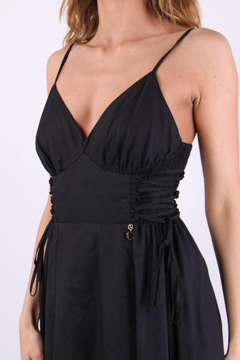 Messy Abito Lungo Punto Smok Black - 8