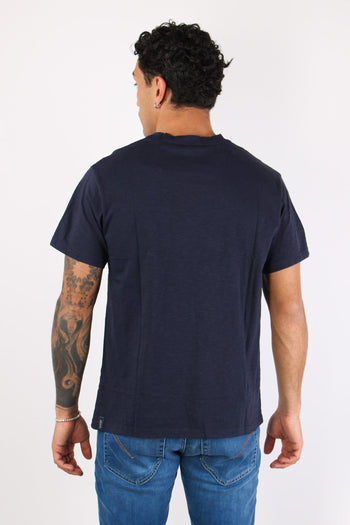 T-shirt Girocollo Taschino Blue - 4