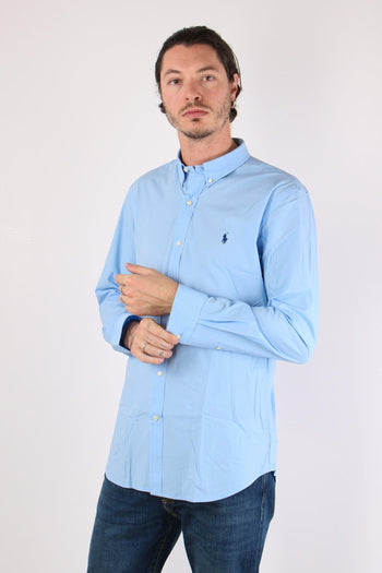 Camicia Slim Stretch Popeline Austin Blue - 3
