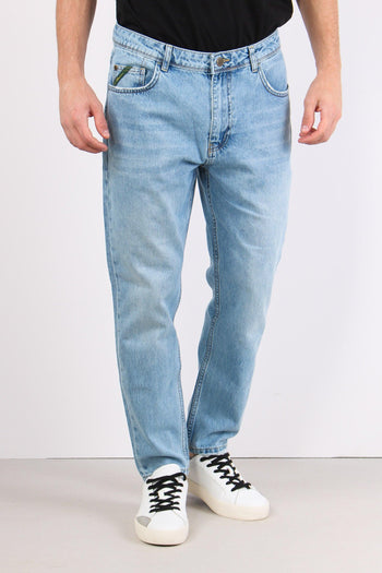 Denim Cropped Fit Denim Chiaro - 2