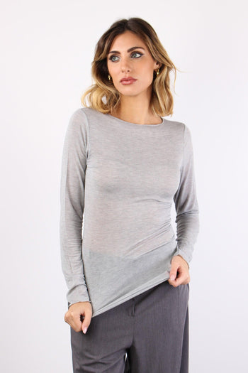 Maglia Misto Cashmere Grigio - 7