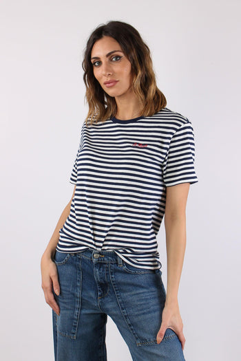 T-shirt Riga Logo Bianco/blu - 2