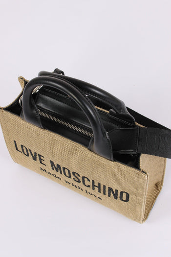 Borsa 2 Manici Logo Canvas Oro - 4