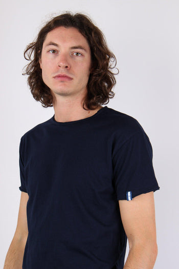 T-shirt Manica Corta Cotone Blu Navy - 6