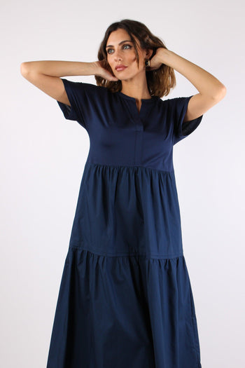 Capsula Abito Maglia Cotone Blu - 3