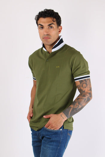 Polo Collo Bicolor Verde - 6