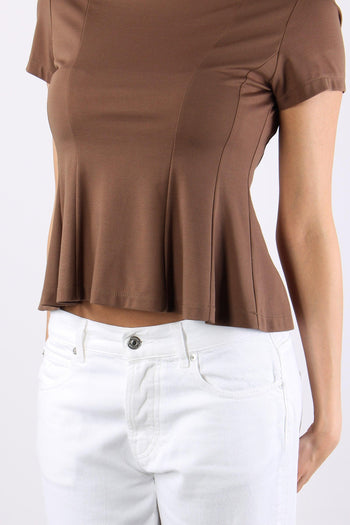 T-shirt M/m Riprese Fianchi Tabacco - 6