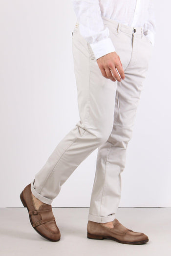 Pantalone Chino Slim Leggero Gesso - 4