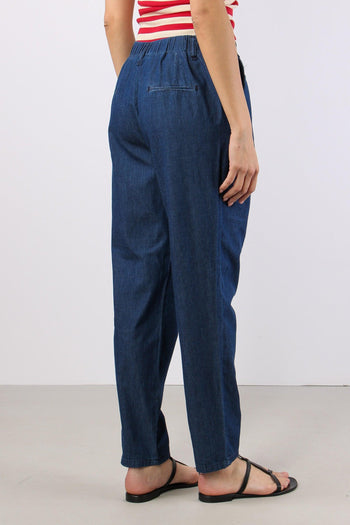 Pantalone Chambray Elastico Di Denim - 6