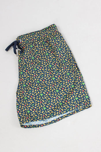 Costume Boxer Stampa Pasta Navy Blue - 3