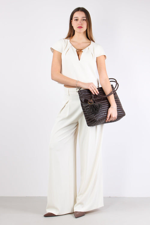Capucine Top Corto Placca Ivory