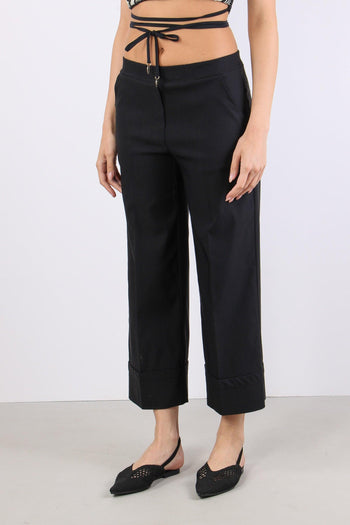Pantalone Cropped Bengalina Nero - 3