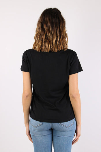 T-shirt Logo Piccolo Nero - 5