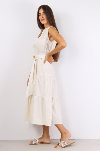 Abito Lungo Balze Cintura Ghiaccio - 6