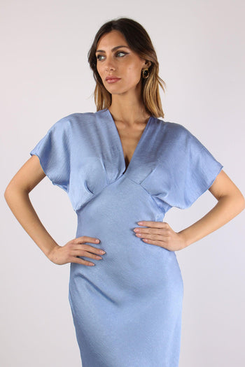 Abito Manica Aletta Crikle Azzurro - 6