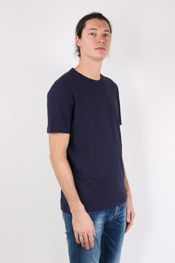 T-shirt Cotone Fiammato Blu - 2