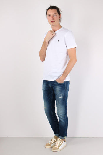 T-shirt Cotone Logo Bianco - 4