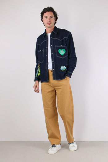 Camicia Over Denim Patch Denim - 5