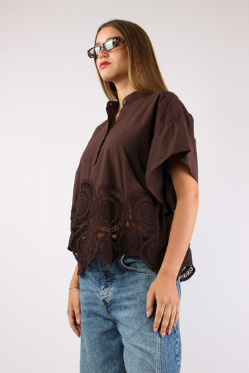 Blusa Ricamo Over Moro - 4