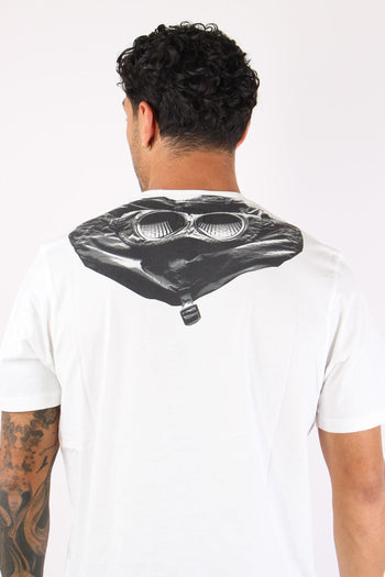 T-shirt Stampa Occhiali Gauze White - 2