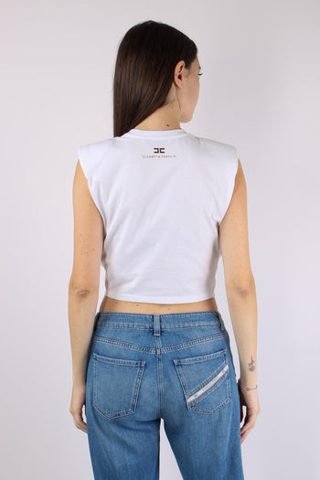 T-shirt Smanicata Nodo Gesso - 4