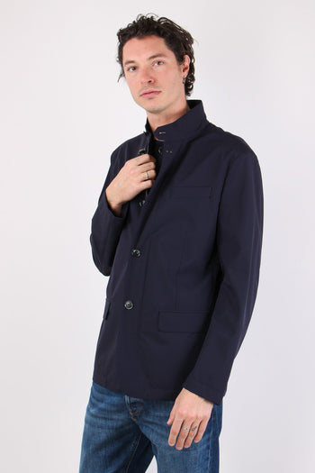Jacket Gancio Nylon Stretch Blu - 6