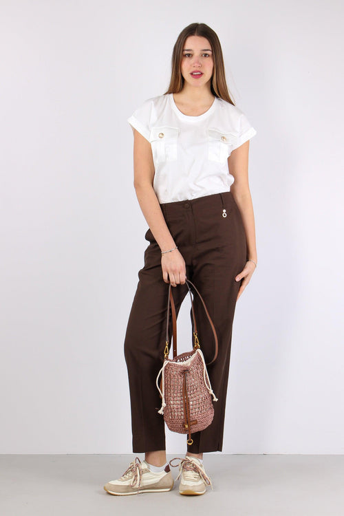 Antoine T-shirt Cotone Taschiine White