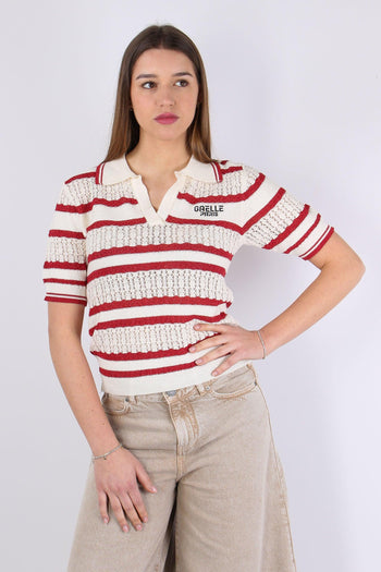 Polo Tricot Riga Lurex Rosso - 5