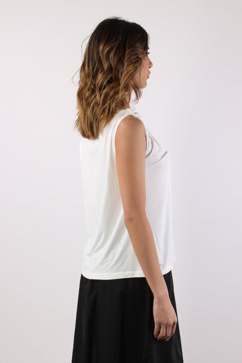 T-shirt Nodo Spalla Avorio - 7
