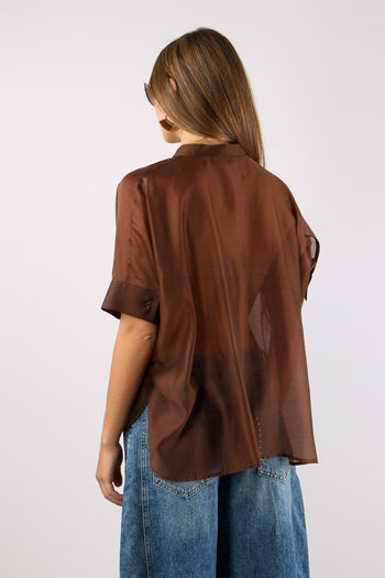 Casacca M/m Over Mussola Cioccolato - 5