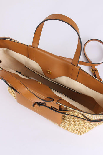Belty Shopping Mini Rafia Naturale/cuoio - 5