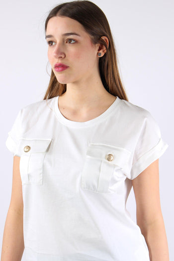 Antoine T-shirt Cotone Taschiine White - 3