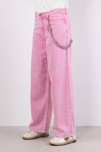 Lauryn Jeans Catena Strass Rosa Chiaro - 5