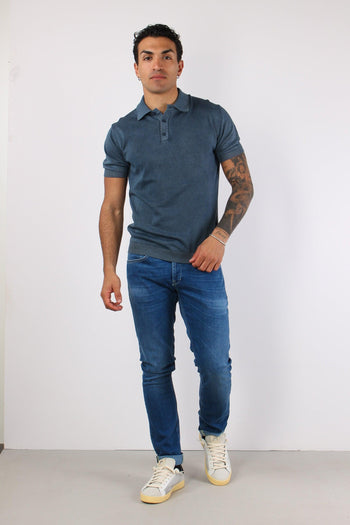 Polo Manica Corta Cotone Night Blue - 2